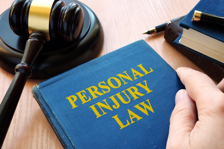 Personal injury law and gavel on a desk. Personal Injury